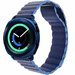 Curea piele Smartwatch Samsung Galaxy Watch 46mm, Samsung Watch Gear S3, iUni 22 mm Blue Leather Loo